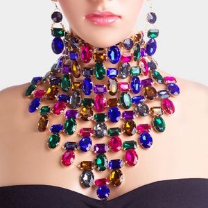 Jewelry - Gemstone Bandana Style Necklace Jewelry - Gemstone Bandana Style Necklace